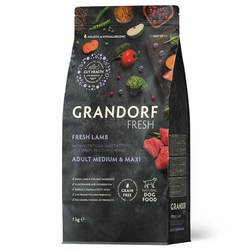 Grandorf Fresh сухой корм для собак средних и крупных пород с ягненком и бататом, 1 кг