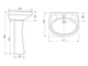 Умывальник ВЕСТ с пьедесталом ВЕСТ (белый)