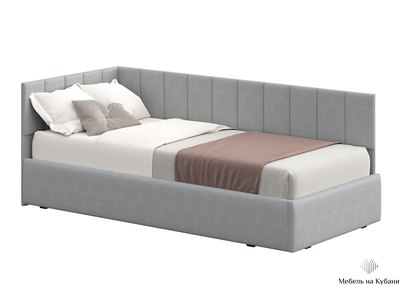 Кровать «КР 3» Серая 90 см (с основанием)