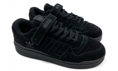 Кроссовки Adidas Forum Low Suede Black зимние