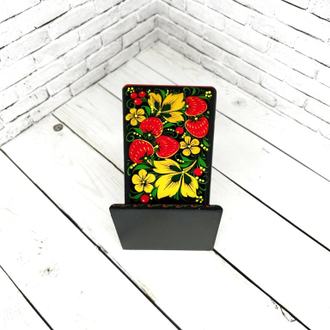 Карандашница 110*70 мм с росписью Хохлома (авторская роспись)