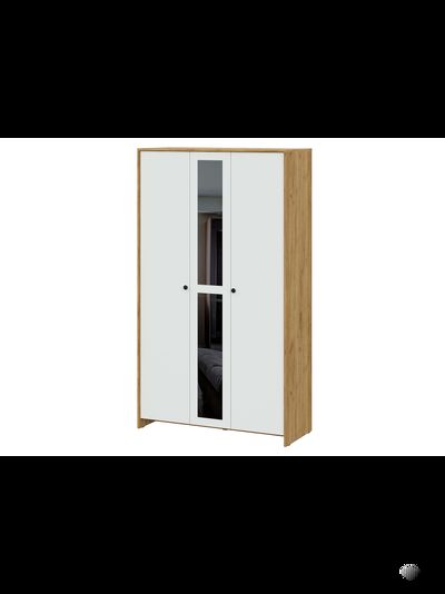 Дольче Шкаф трехстворчатый Дуб золотой/Белый