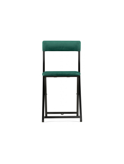 Стул на металлокаркасе Elevis зеленый / черный
