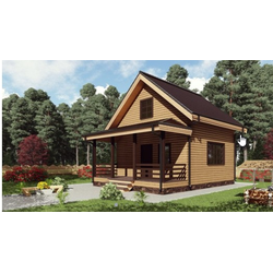 Двухэтажный каркасный дом 60м² (SK72)