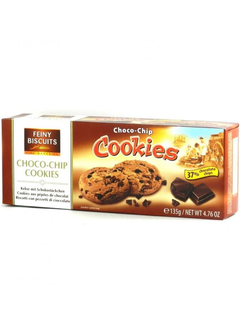 Печенье Feiny Biscuits с шоколадной крошкой Choco-chip cookies 125 гр