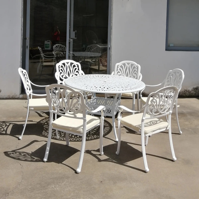 Белый садовый комплект Palermo на 6 персон