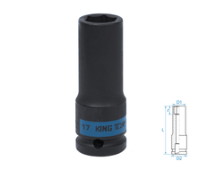 Головка торцевая ударная глубокая шестигранная 1/2", 17 мм KING TONY 443517M