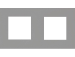 Рамка 2 поста алюминий Efapel Quadro 45