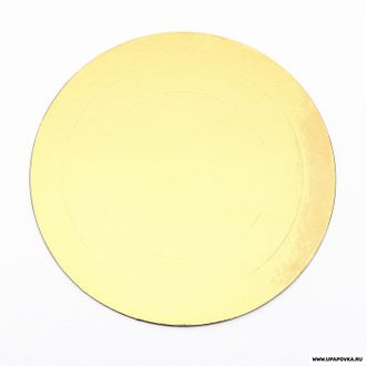Кондитерская подложка под торт Золото-белая 14 см/ 1,5 мм