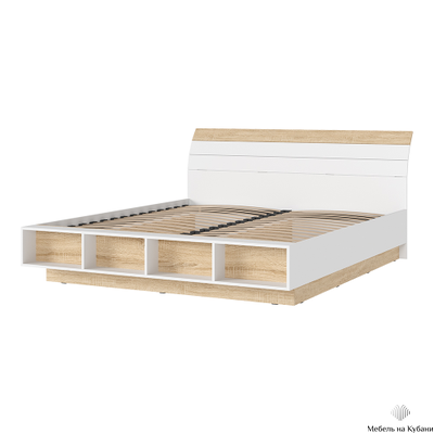 Санса КР-01 Кровать 1.4х2.0 Сонома/Белый