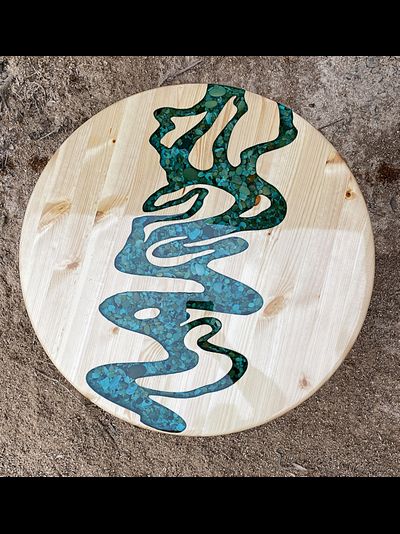 стол журнальный с рекой из эпоксидной смолы "Амазонка"