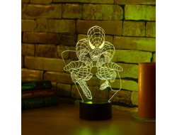 3D светильник Человек Паук 25 см