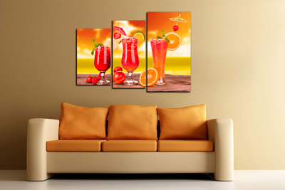 Модульная картина "Экзотический напиток"