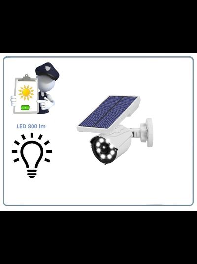 Муляж уличной видеокамеры + светильник. Встроенный аккумулятор + солнечная батарея.