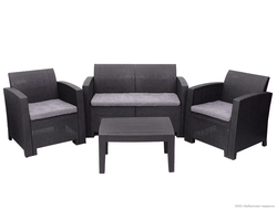 Комплект мебели Arizona Set, антрацит (на 4 персоны)