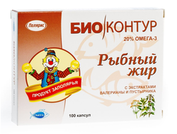 Рыбный жир с экстрактами валерианы и пустырника