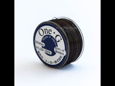 НЕЙЛОНОВАЯ НИТЬ ДЛЯ БИСЕРОПЛЕТЕНИЯ Toho ONE-G (катушка 50 ярдов/45,72 метра) - ЧЁРНЫЙ (02)