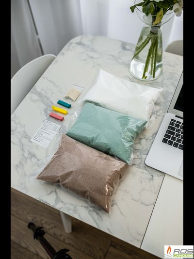 Набор цветных свечей: мятные &quot;Мятный&quot; - 1кг; бежевые &quot;Бежевый&quot; - 1кг; белые &quot;Бизнес&quot; - 1кг