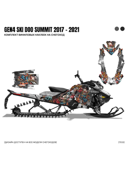 Наклейки на снегоход GEN4 SKI DOO Summit 2017 - 2021 №7033