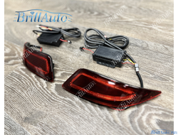 Задние фонари Toyota Camry 55 14-17 в бампер LED красные