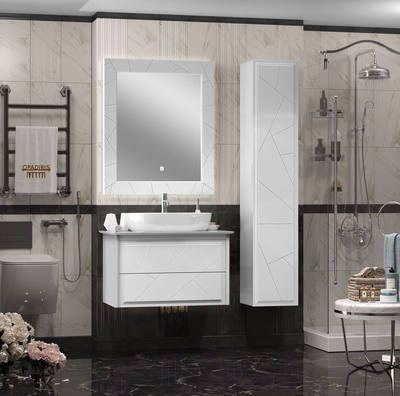 Пенал Opadiris Луиджи 35 белый матовый, универсальный