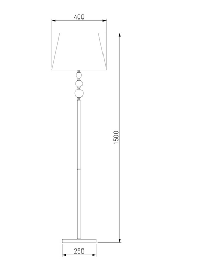 01072/1 золото Eurosvet Классический торшер с абажуром Sortino