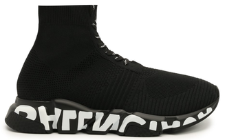 Кроссовки-носки Balenciaga Speed со шнурками черные