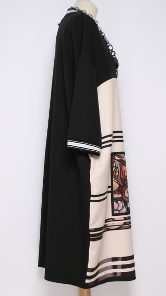 ПЛАТЬЕ  "ПИКАССО1" чёрное р.48-64