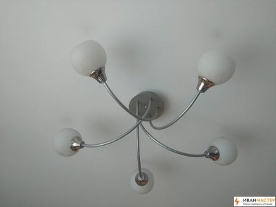 Подключение люстры в квартире цена в Москве ИВАНМАСТЕР