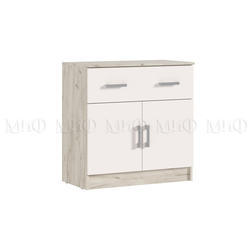 Бася Комод с ящиком, 2-мя дверьми Кашемир, дуб крафт серый, ш800хв816хг430 мм