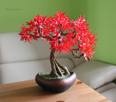 Бонсай "Осенний клен" , ручная работа из полимерной глины