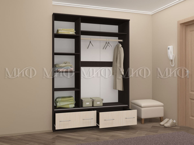 Шкаф-купе Модерн 1,35м, венге/дуб