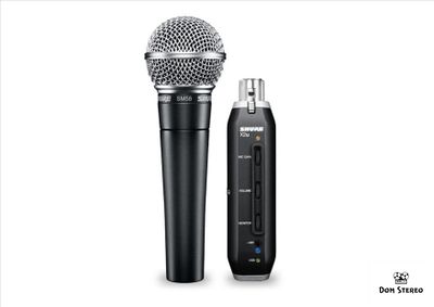 SHURE SM58-X2U динамический кардиоидный вокальный микрофон с XLR-to-USB адаптером для подключения к
