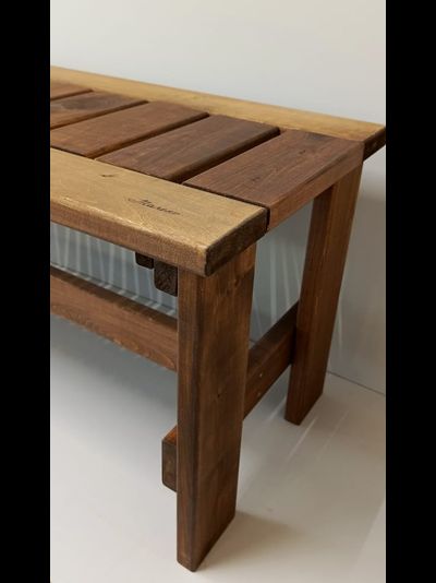 Лавка "БОГАТЫРЬ" 100см, тонированная, с покрытием