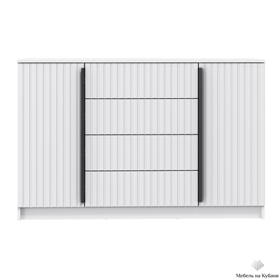 Брандо 67.11 Комод (белый / ДВПО: белый / фасады: МДФ с ПВХ белый матовый)