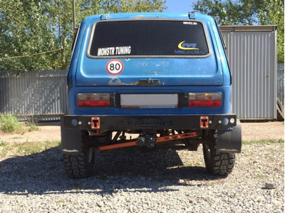 Бампер силовой задний ZST-ФХ010 (Фишхантер)-крепление на штатное место