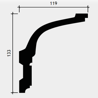 Карниз 1.50.175 - 133*119*2000мм