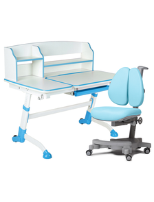 Комплект парта-трансформер  Amare II Blue  + эргономичное кресло Brassica Blue