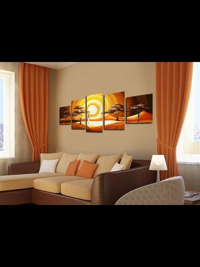 Модульная картина "Солнце и черная невеста"