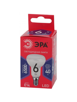 Лампа светодиодная ЭРА LED R50-6W-865-E14 R 6Вт Е14 6500К Б0045335
