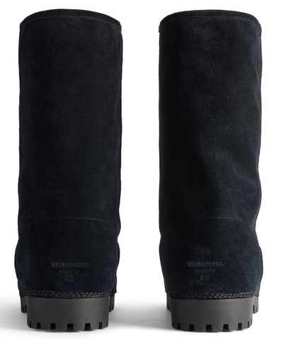 Balenciaga Alaska Fur High Boot Black