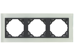 Efapel 90930 TCS, Рамка 3 поста, стекло/серый