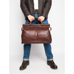 Кожаный саквояж Veano Premium brown (арт. 4004-53)