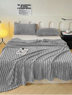 Плед CRISTELLE "Stripe premium" фланель 1,5-спальный 150x200 CST1520-01