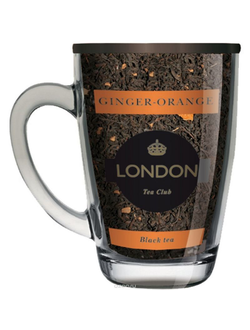 Чай черный Имбирь-апельсин ТМ London Tea Club 70г в стеклянной кружке