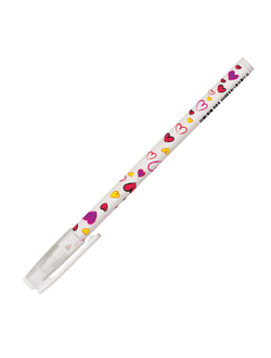 Ручка шариковая BRUNO VISCONTI "HappyWrite", СИНЯЯ, "Сердечки", узел 0,5 мм, линия письма 0,3 мм, 20-0147, 24 штуки в упаковке