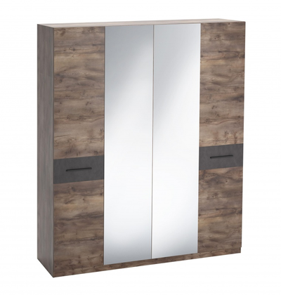 Глазго спальня Шкаф 4 дв ш*г*в (2035 ? 535 ? 2265мм) Металл Бруклин/Таксония