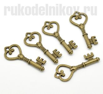 подвеска "Ключ большой", цвет-античная бронза