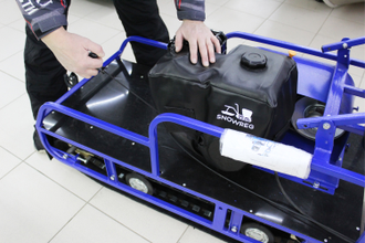 Мотобуксировщик Альбатрос-XLV9 с лыжным модулем (9,0 Zongshen, тележки, с фарой)