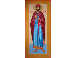 Димитрий (Дмитрий) Донской, Святой благоверный великий князь. Рукописная мерная икона.
